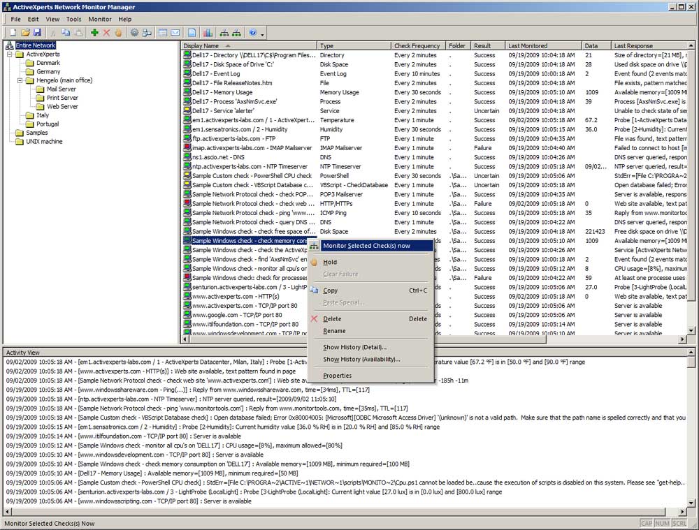 ActiveXperts Network Monitor screenshot ActiveXperts Network Monitor screenshot