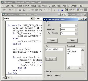 Serial Port Toolkit to communicate wih a modem or other serial port device