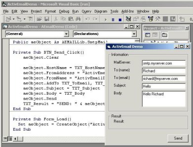 Click to view ActiveEmail SMTP/POP3 Toolkit 3.0 screenshot