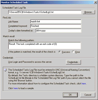 Monitor scheduled task