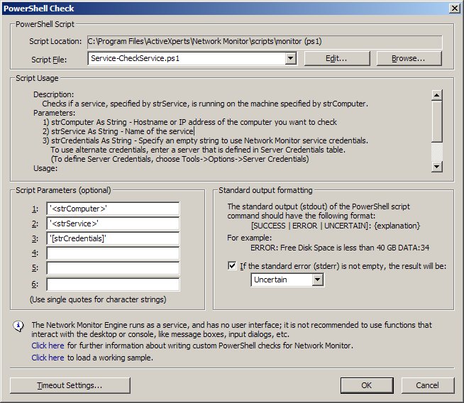 Powershell Service-CheckService check